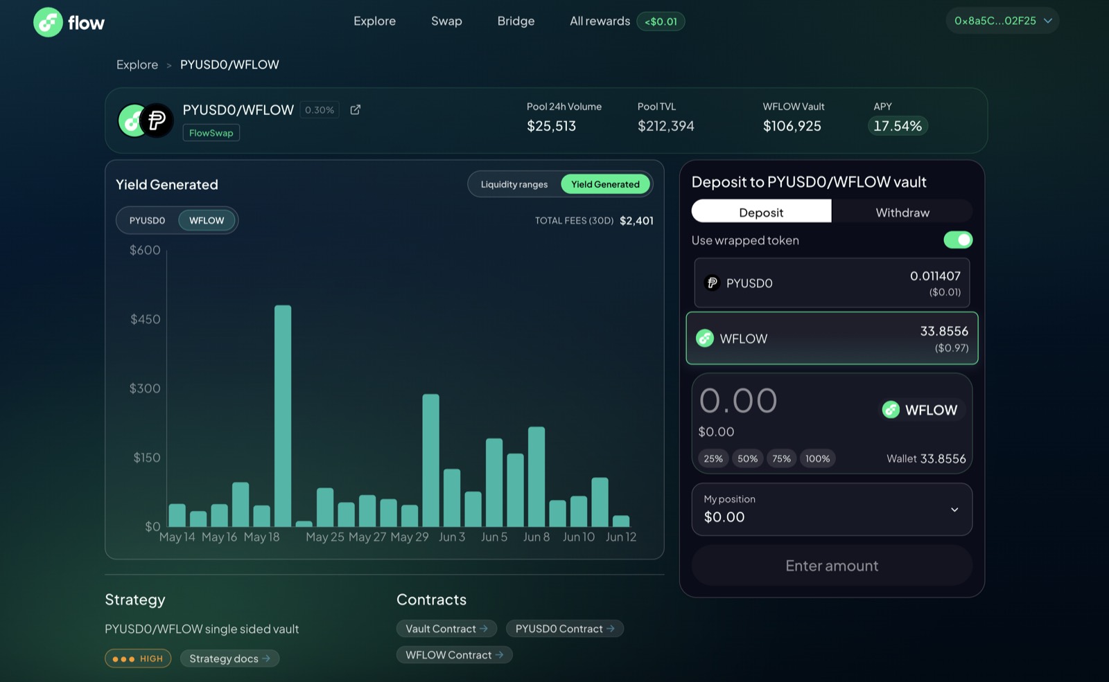 Flow liquidity interface